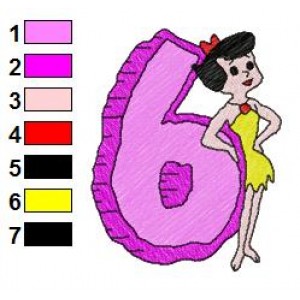 Alphabets 6 With The Flintstones Embroidery Design